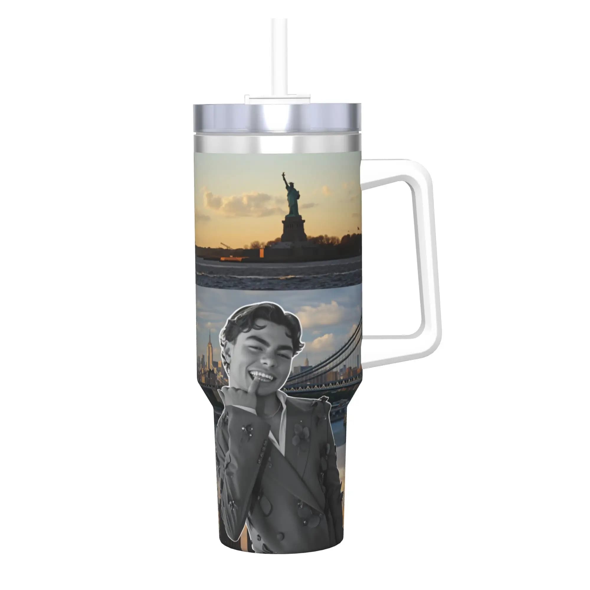 Tumbler in Acciaio Inossidabile Malachi Bartons, Tazza Termica, Mantiene Caldo e Freddo, Tazze per Auto, Design da Spiaggia, Bottiglia d'Acqua