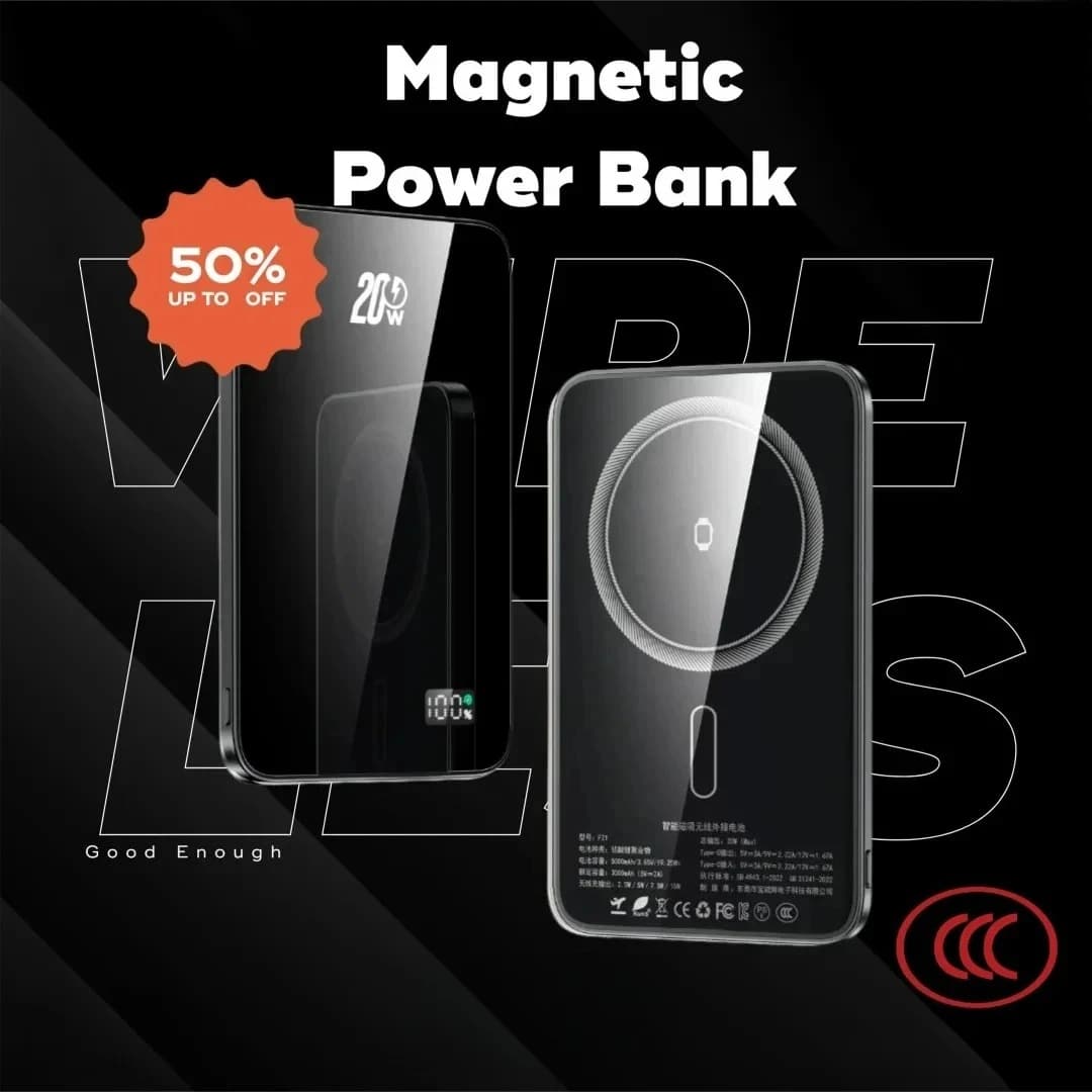 Power Bank magnetico da 10000 mAh certificato CCC, ricarica rapida ultra sottile, portatile, per iPhone, telefoni Huawei, orologi, consegna veloce