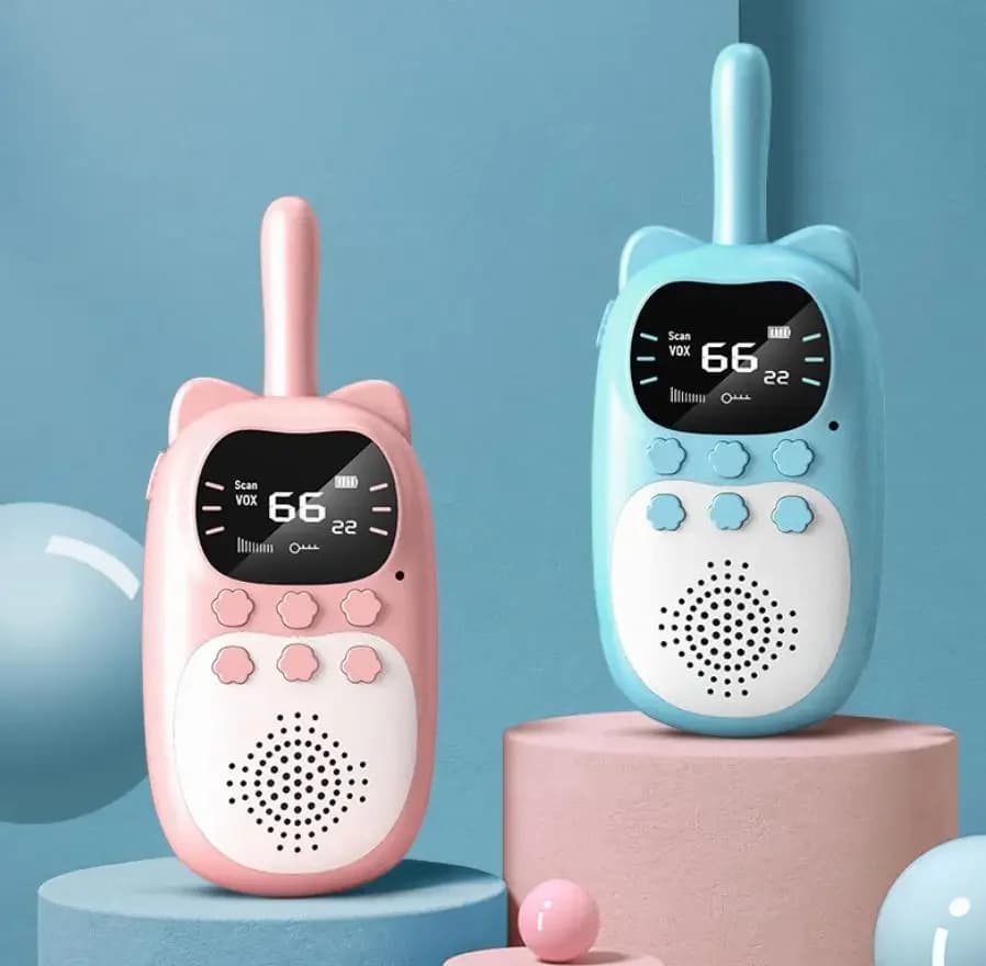 Bambini 2 pz Walkie Talkie Ricaricabile 1000 mAh Palmare 0.5 W 3 km Radio Ricetrasmettitore Interattivo Interattivo Regali Di Compleanno per Il Bambino