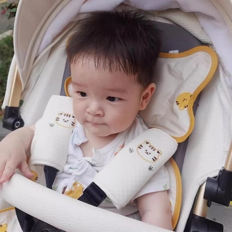 97BE Pushchair Car Belt Strap Cover Cushion Shoulder Strap Pad Seatbelt Pads
