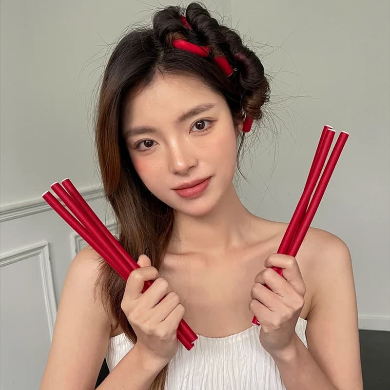 Set of 10 pieces of tools to woven hair curly hair accessories sticks to curl in sponge