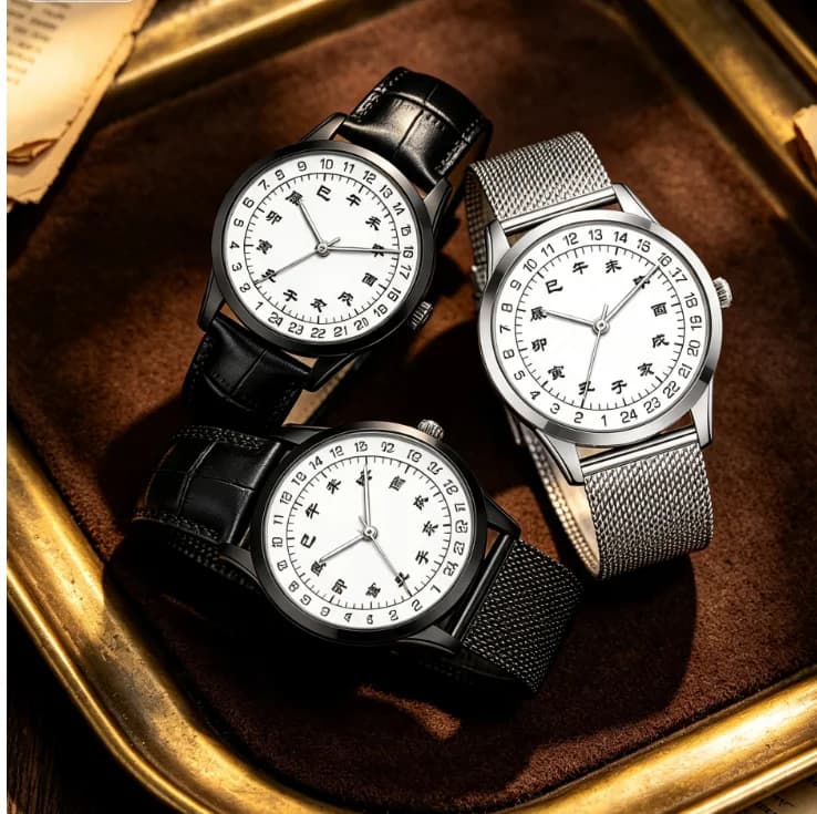 Merchandise Personality Creative Art Retro Stainless Steel Waterproof Non-mechanical Quartz Watch Men