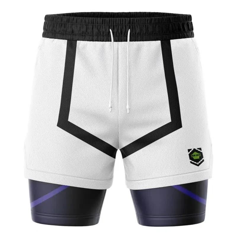 Pantaloncini a doppio strato da uomo, pantaloni estivi casual da spiaggia con protezione solare, pantaloni sportivi versatili e comodi da cinque pollici per tutti i giorni