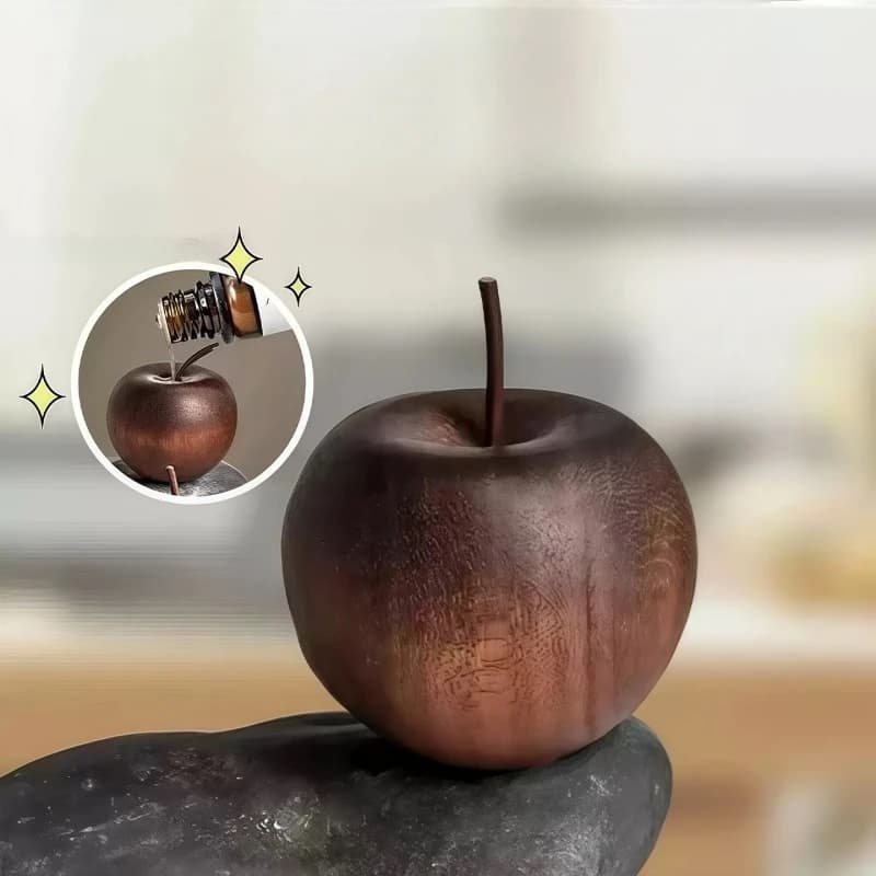 Natural Wood Apple Diffuser, Bedroom and Living Room Aromatherapy Decoration, Office Desktop Decoration, Birthday Gift
