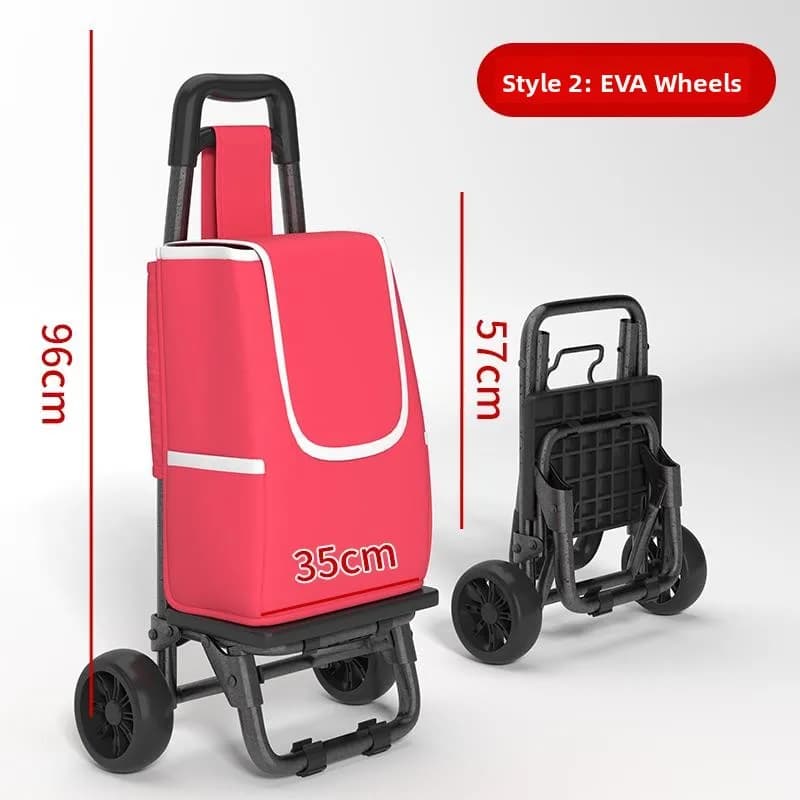 Portable Shopping Cart Lightweight Hand-Pulled Vegetable Buying Car Stair Climbing Trolley Foldable Storage Organizer Tool