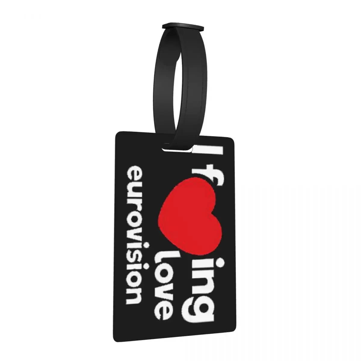 I Love Eurovision - Etichette per bagagli con motivo arcobaleno Accessori per valigie Bagagli da viaggio Etichetta per imbarco Porta etichette ID Nome Indirizzo