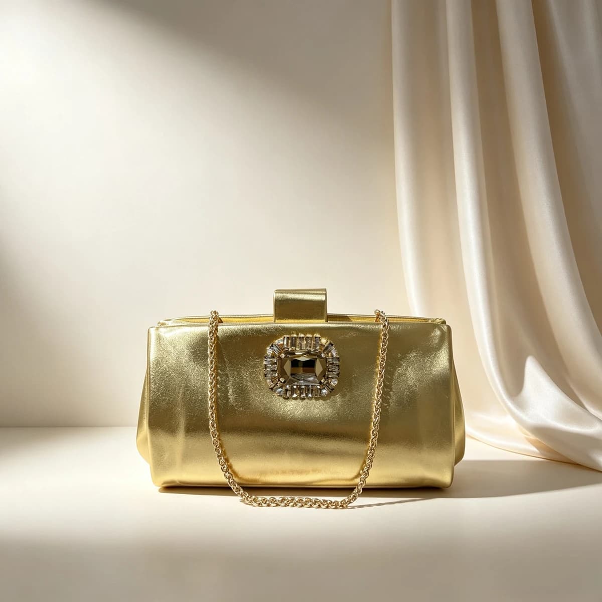 Pochette in raso con glitter e diamanti, borsa da sera raffinata, borsa da donna per matrimoni, feste e banchetti, borsa a tracolla da donna