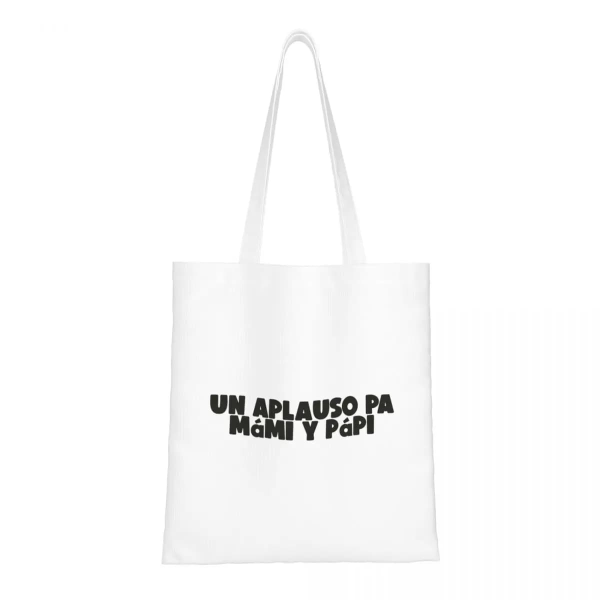 DtMF Porto Rico Bad Bunny Tote Bag Borsa da donna Borsa a tracolla pieghevole per studenti Borsa per la spesa riutilizzabile