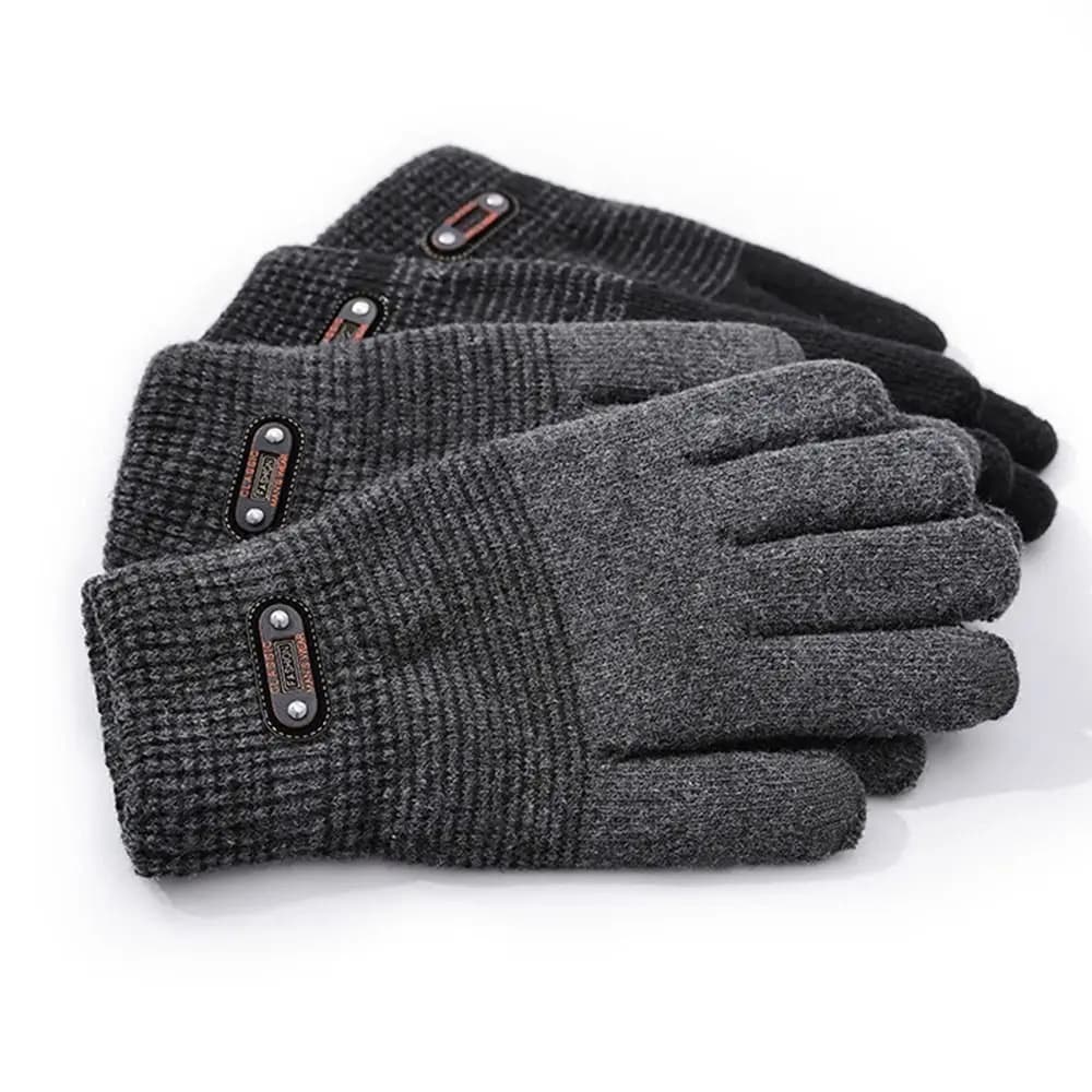Nuovi guanti invernali antivento Guanti touch screen spessi e morbidi Guanti termici in maglia resistenti al freddo per il ciclismo