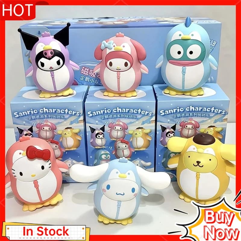 Scatola cieca alla moda della serie Sanrio Penguin Tour - Simpatiche figurine da collezione Regalo di compleanno perfetto per la decorazione di giocattoli adorabili delle ragazze
