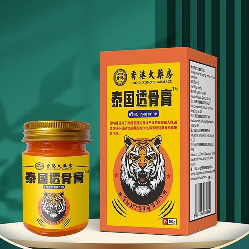 Unguento balsamo di tigre rosso tailandese: medicina efficace per dolori articolari e muscolari, crema da massaggio per alleviare l'artrite