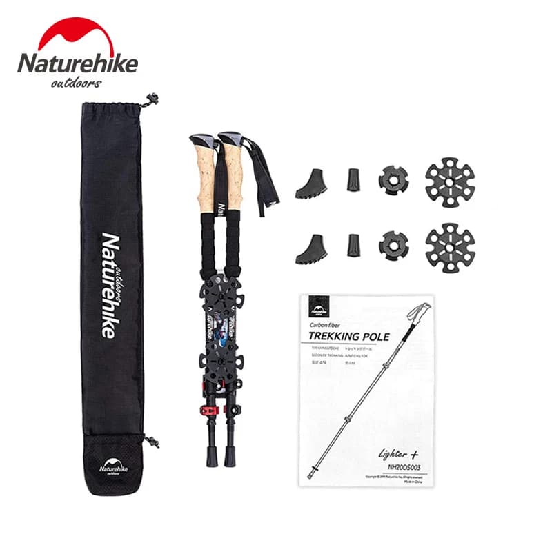 Naturehike Trekking sticks 2 pieces carbon fiber folding trekking sticks folding telescopic sticks Trekking sticks Trekking sticks