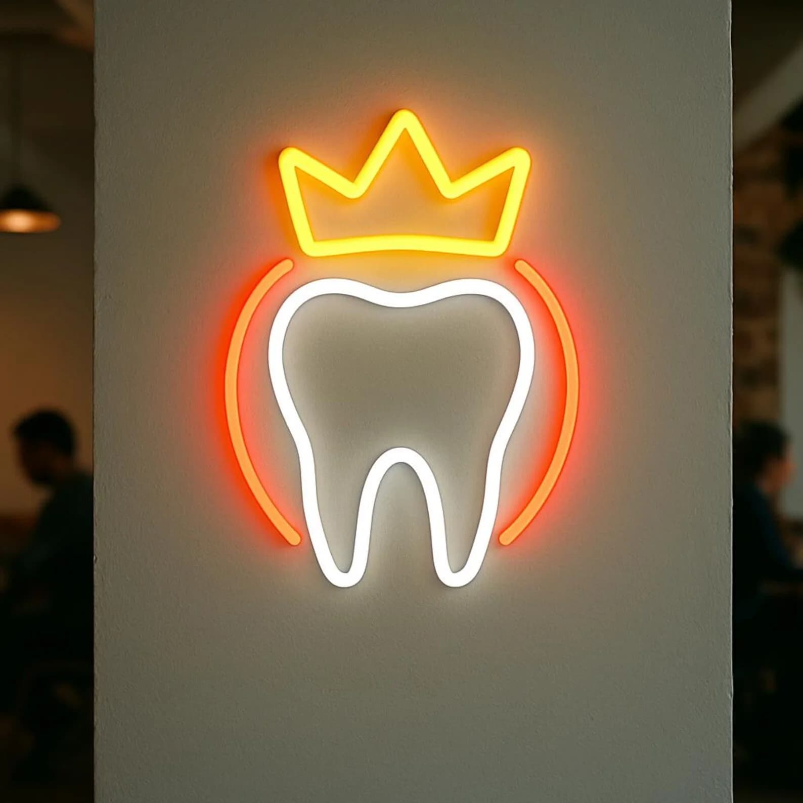 Tooth with Crown Neon Sign, Dentistry Light, Hospital Led Sign,Gift Idea for Dentist