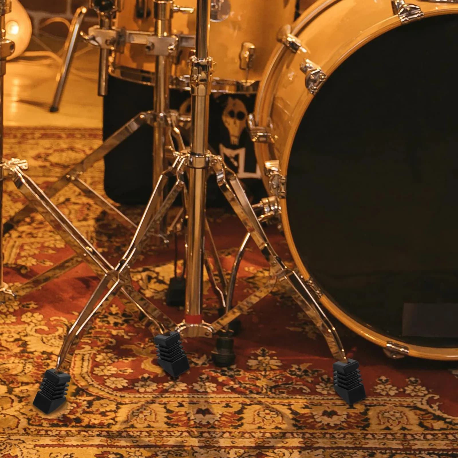 Drum Feet Replacement Kit Stand Supply Rack Leg Pads Racks Rubber Accessory Anti Skid Foot