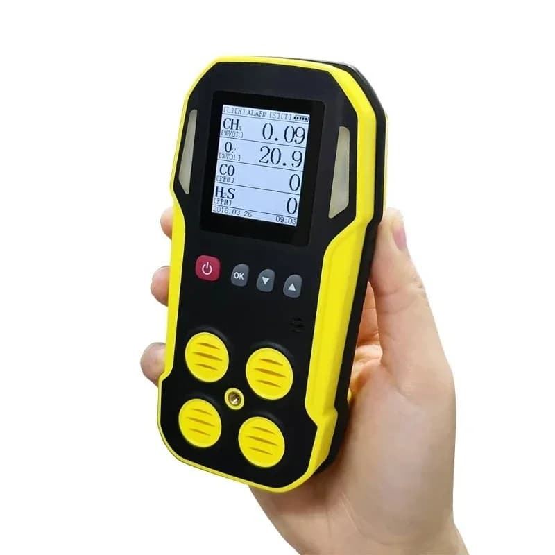 Portable 4-in-1 Gas Analyzer Oxygen Sulfur Dioxide Carbon Monoxide Detector