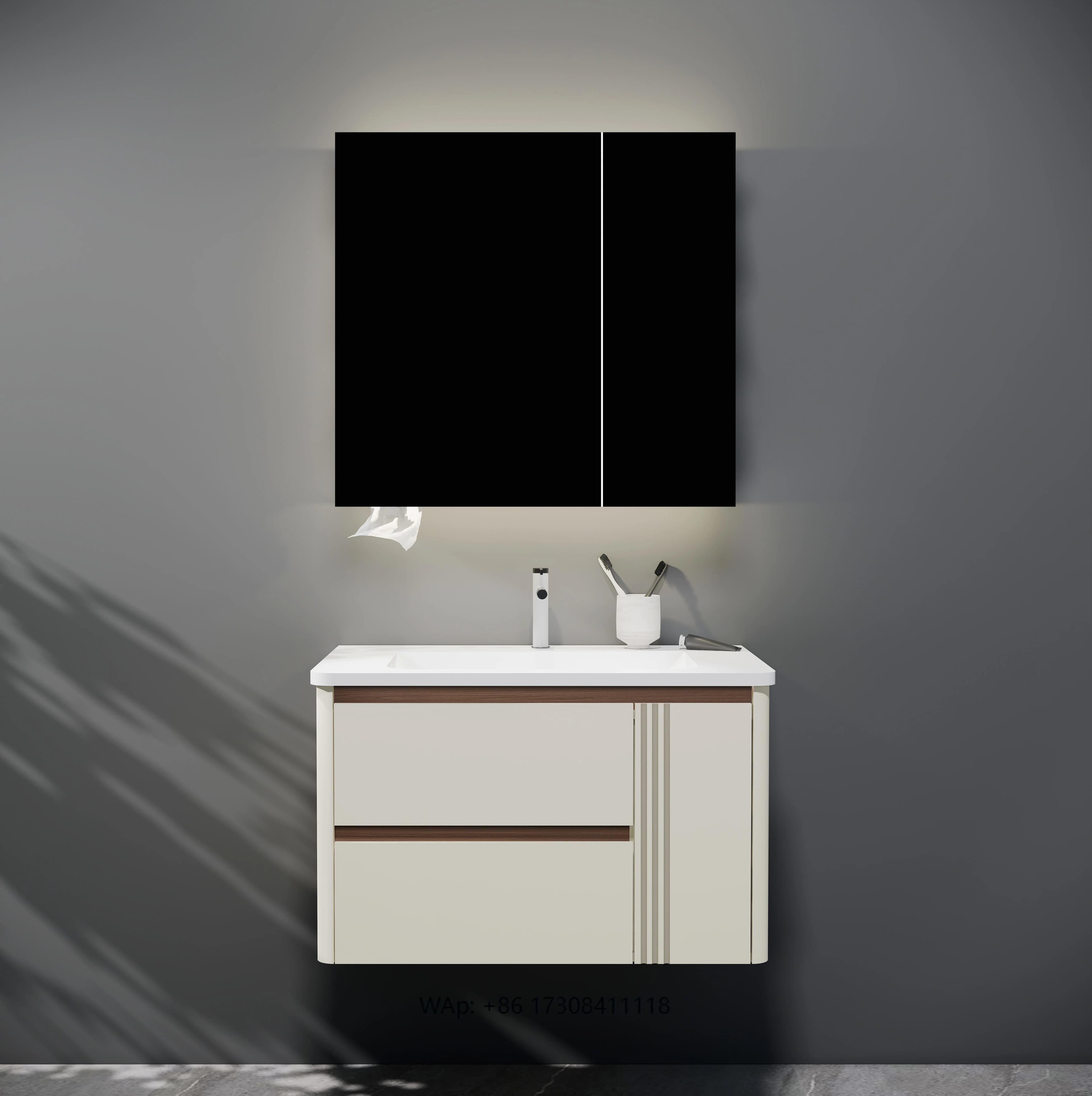 Mobiletto da bagno ampiamente lussuoso con specchio, mobiletto da bagno, mobiletto da bagno personalizzato