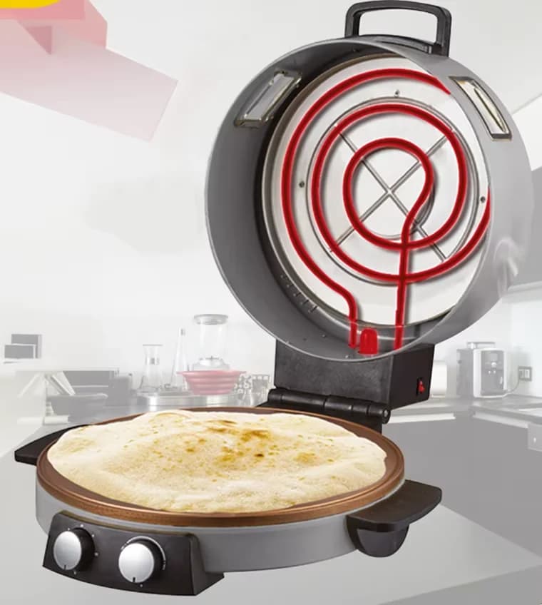 Hot Sale Round Diameter 12inch Arabic Bread Maker Steel Material Bread Machine Household Machine Frying Pan