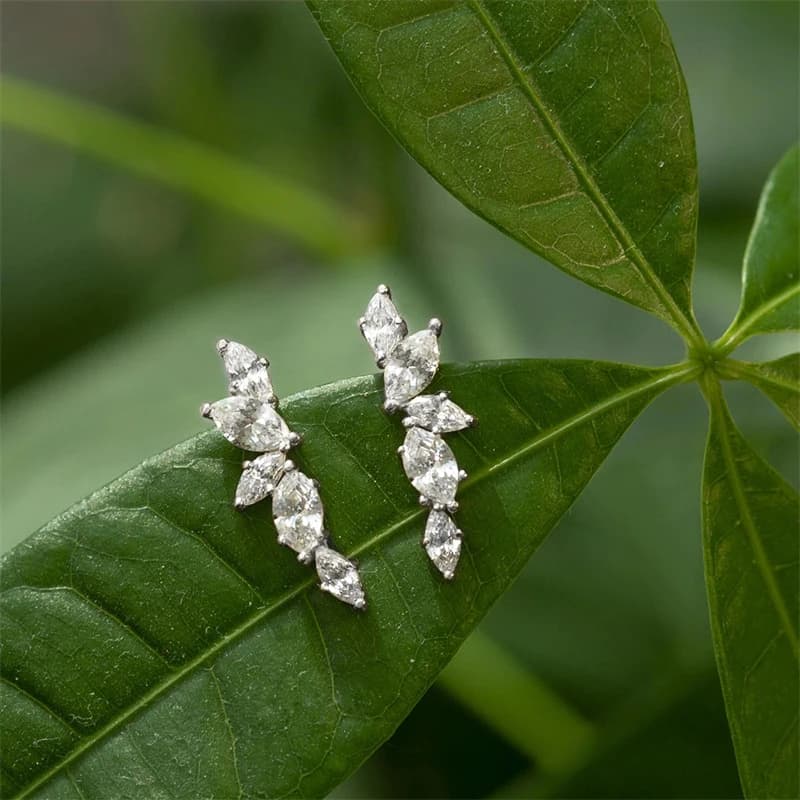Huitan Dainty Stud Earrings with Crystal Cubic Zirconia Simple Stylish Ear Piercing Earrings for Women Trendy Jewelry Drop Ship