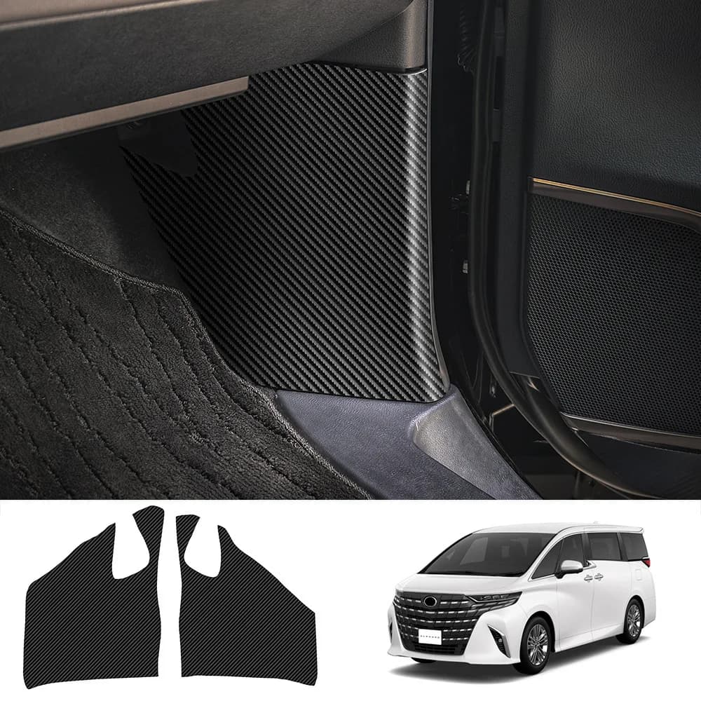 2 pcs car mats anti kick pad for Toyota ALPHARD Vellfire 40 series 2023 side pedal mats protect accessories