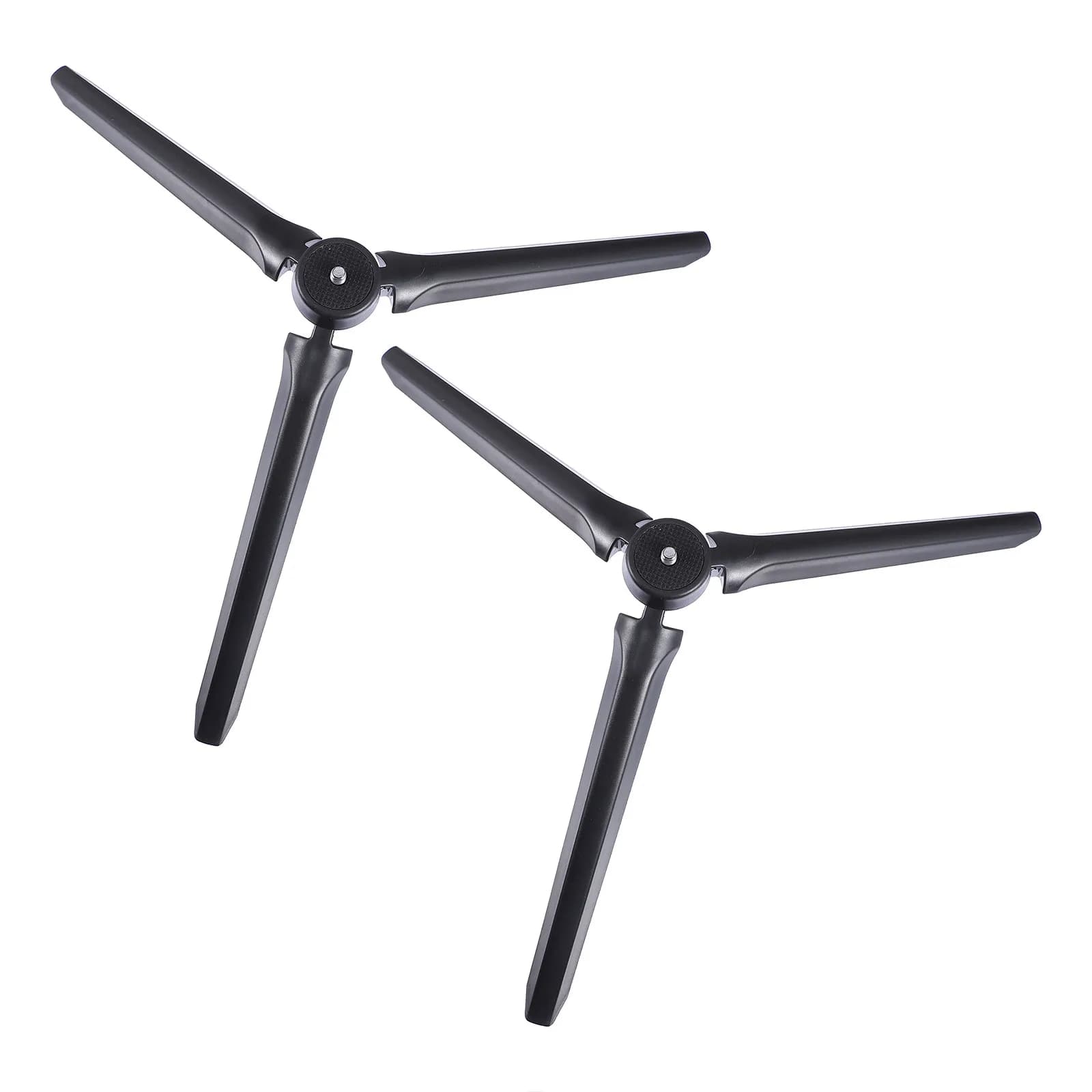 2Pcs Folding Tabletop Tripod Universal Screw Anti-Slip ABS Rubber Desktop Stand for Phone Camera Video Camera Tripod