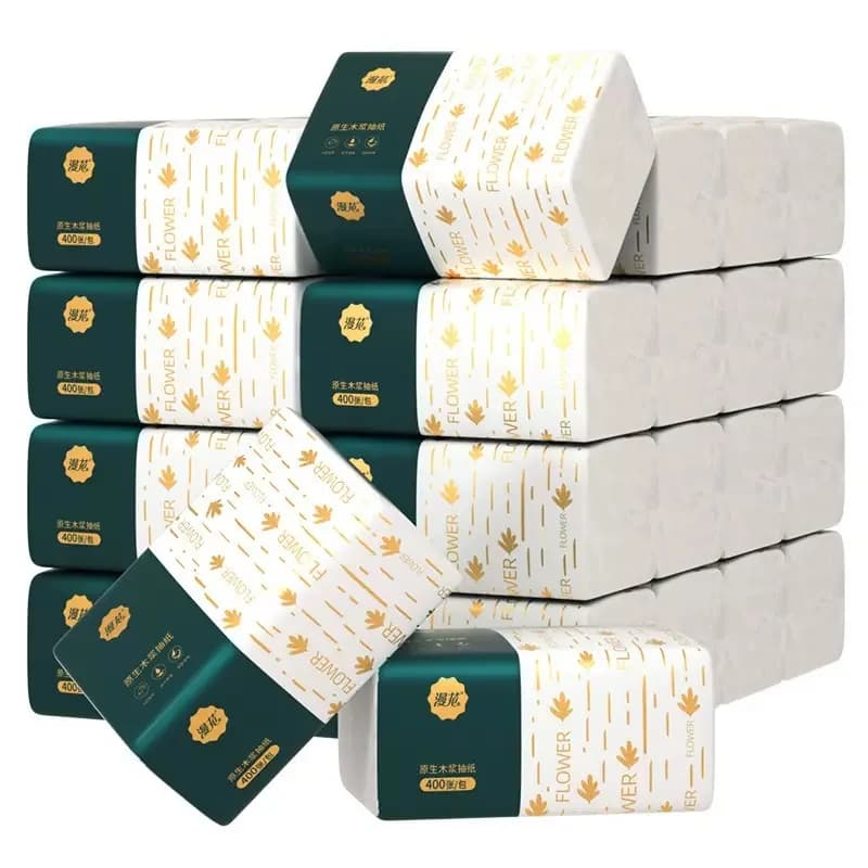 Carta igienica premium da 300 fogli a 3 strati ultra morbida e resistente | Pasta di legno vergine al 100%. | Scatola dispenser pull-up | Tessuto per la casa sfuso
