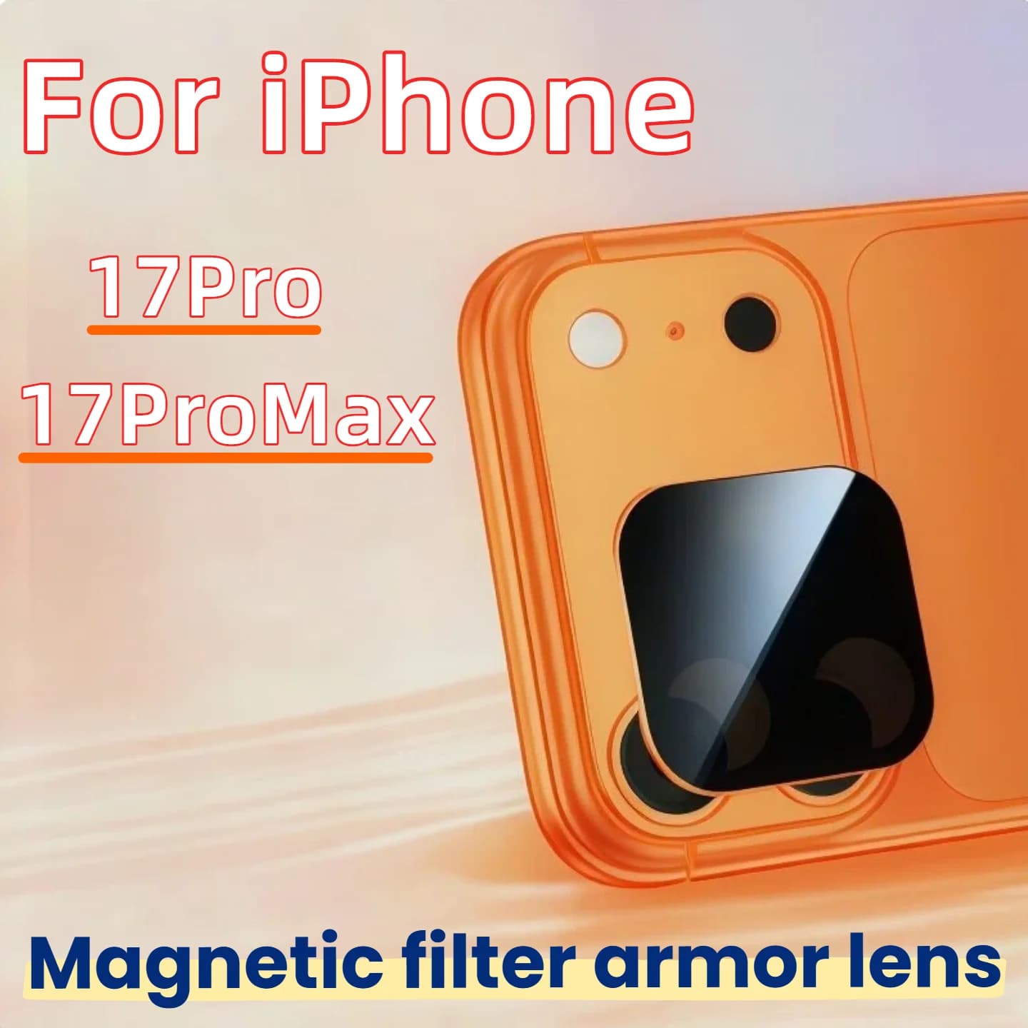 Compatibile con iPhone 17Pro/17ProMax Nuovo Filtro Anti-Riflesso Lente Magnetica Protettiva Tutto-in-Uno AR Anti-Riflesso per Schermo