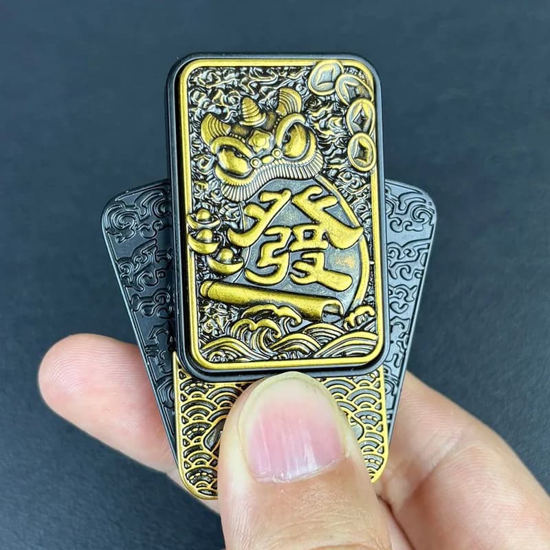 Apen Armor Fidget Magnetic Push Card Plate Coin Eject Metal Mechanical Slider EDC Giocattolo Antistress per Adulti Anti-Ansia