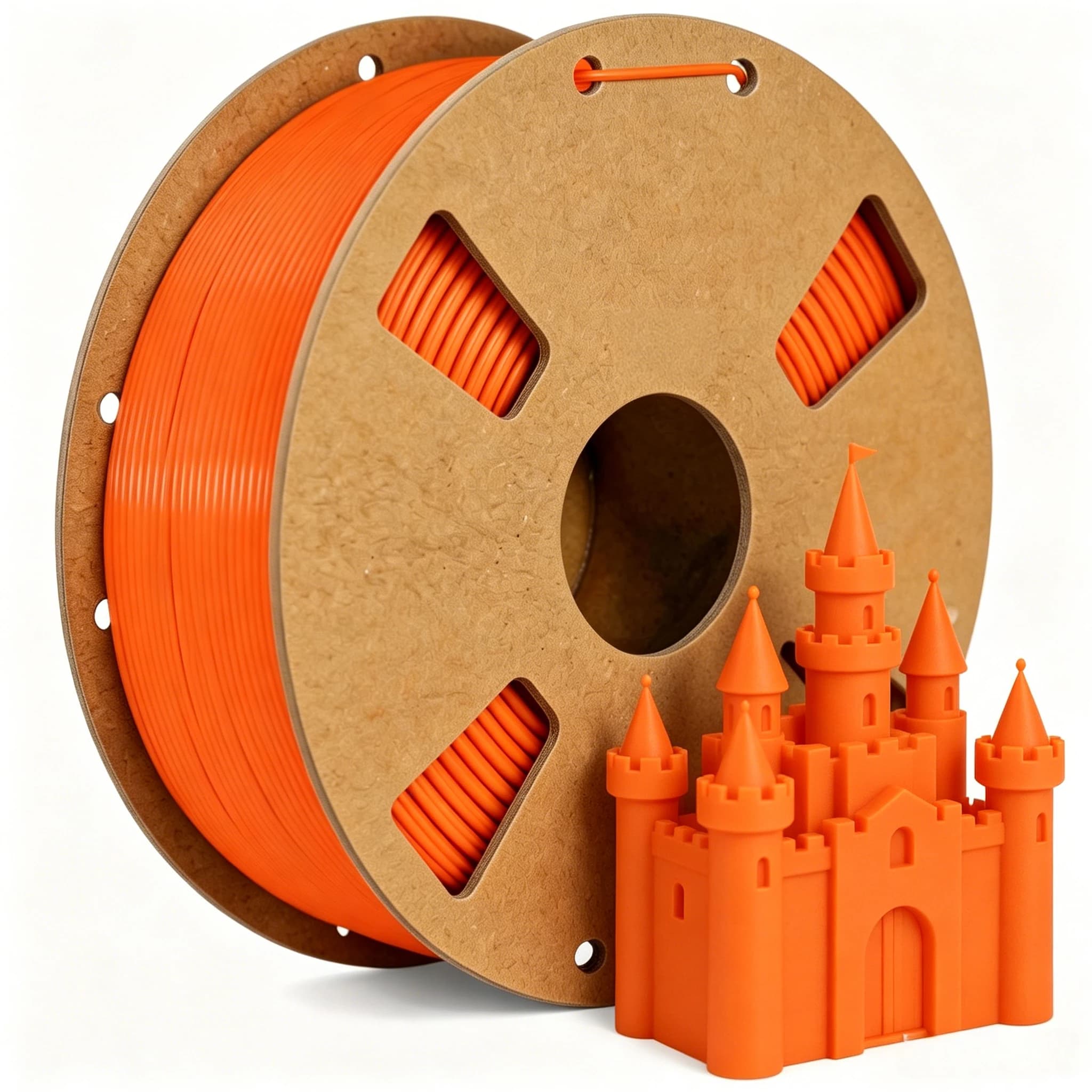 PLA Plus Filament 1.75mm Orange 1KG,Neatly Wound 3D Printer Filament 1.75mm,PLA+,Dimensional Accuracy +/- 0.02 mm,1kg,Orange