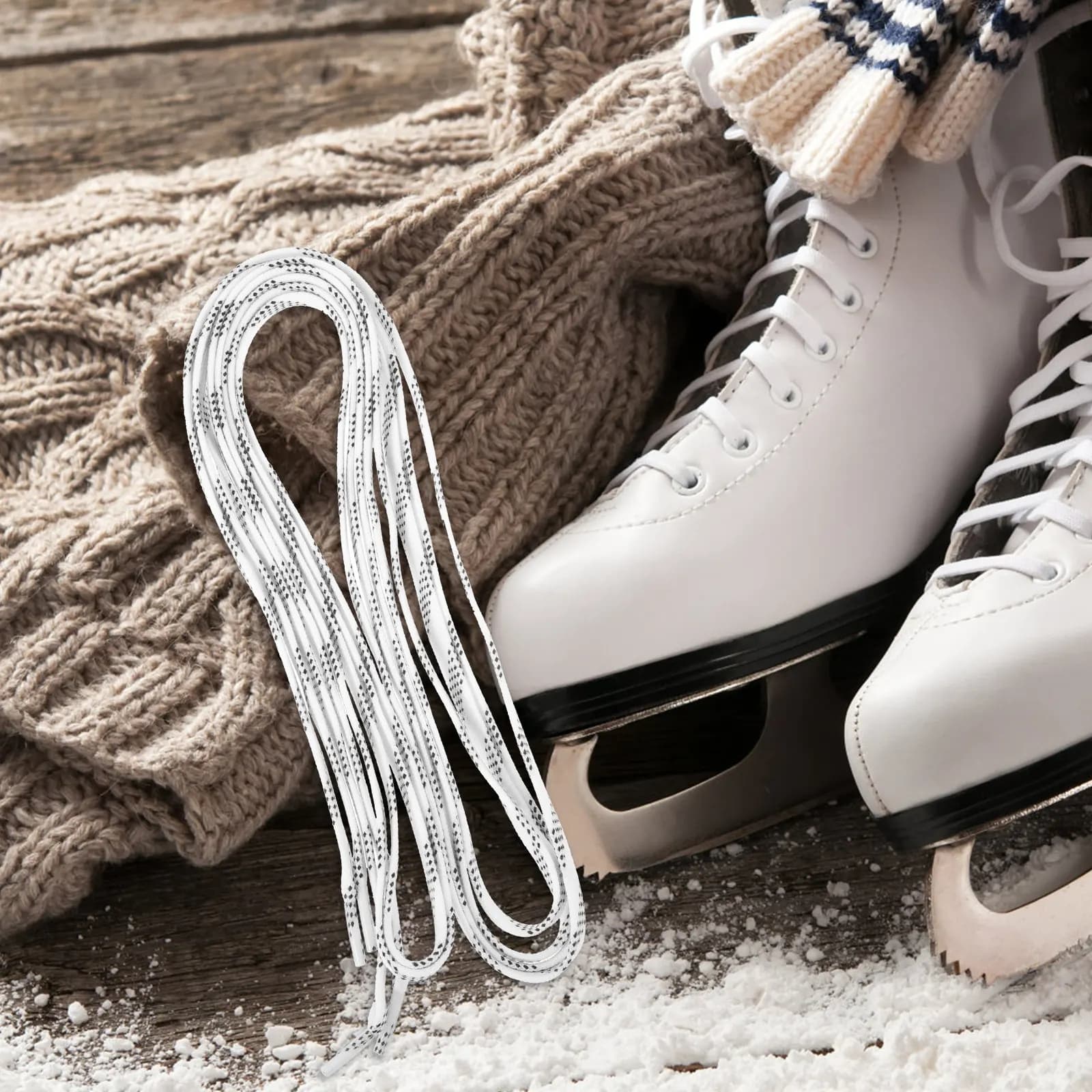 1 paio di lacci per pattini da ghiaccio, lacci professionali per pattini, lacci per scarpe sportive in poliestere resistenti all'usura, lacci di ricambio