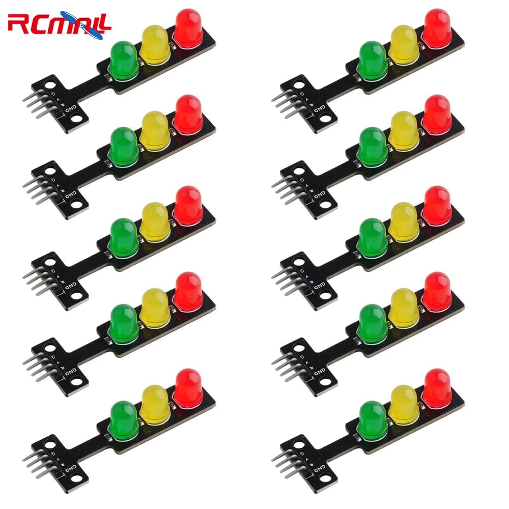 10PCS 5V Light LED Display Module Red Yellow Green LED RGB-Semaforum for Arduino Light System Module