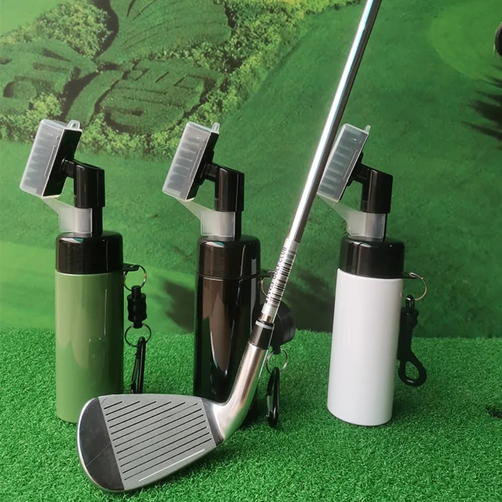 Spazzola per la pulizia professionale della mazza da Golf in plastica per la pulizia della scanalatura da Golf con flacone Spray a tenuta stagna Kit per la pulizia del Golf per la pulizia del Golf