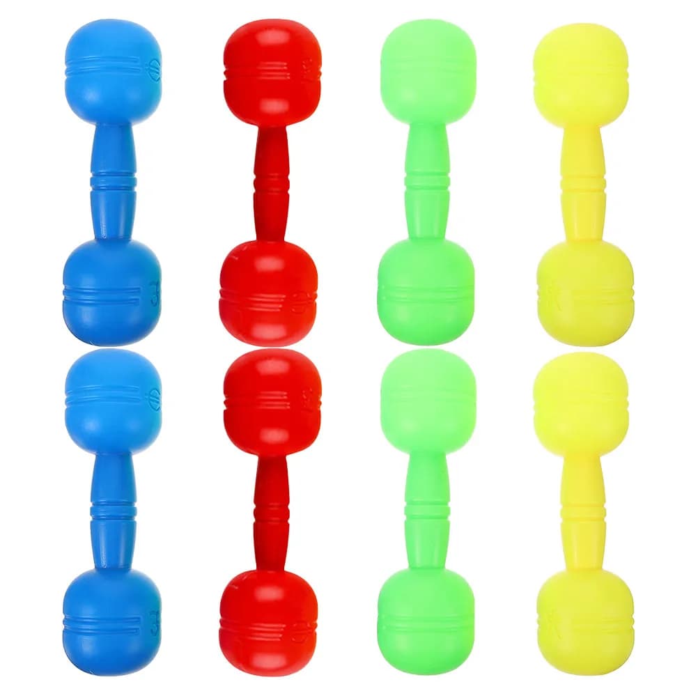 4Pairs Kids Dumbbells Set Sound Feature Ergonomic Lightweight Plastic for Kindergarten Dance Routines Morning