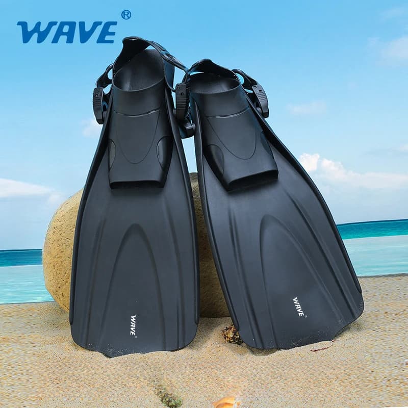 Attrezzatura per lo snorkeling professionale popolare Wave, scarpe da rana per il nuoto, pinne regolabili per adulti, pinne per immersione