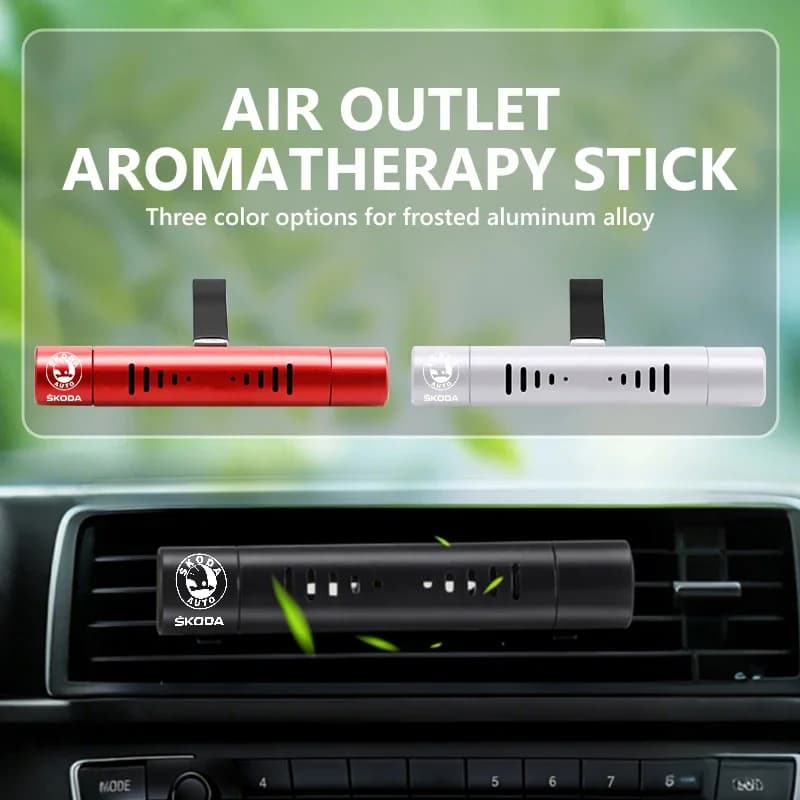 Car Stickers For Skoda Car Air Vent Perfume Auto Air Freshener Flavoring Smell Aroma Accessories VRS Octavia 1 2 3 A7 A5 Fabia R
