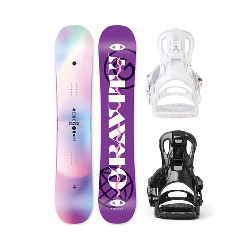 Quick Wear Binding Two-piece Set Men's And Women's Adult Flat Snowboards Winter Sports All-round Ski Equipment Wooden