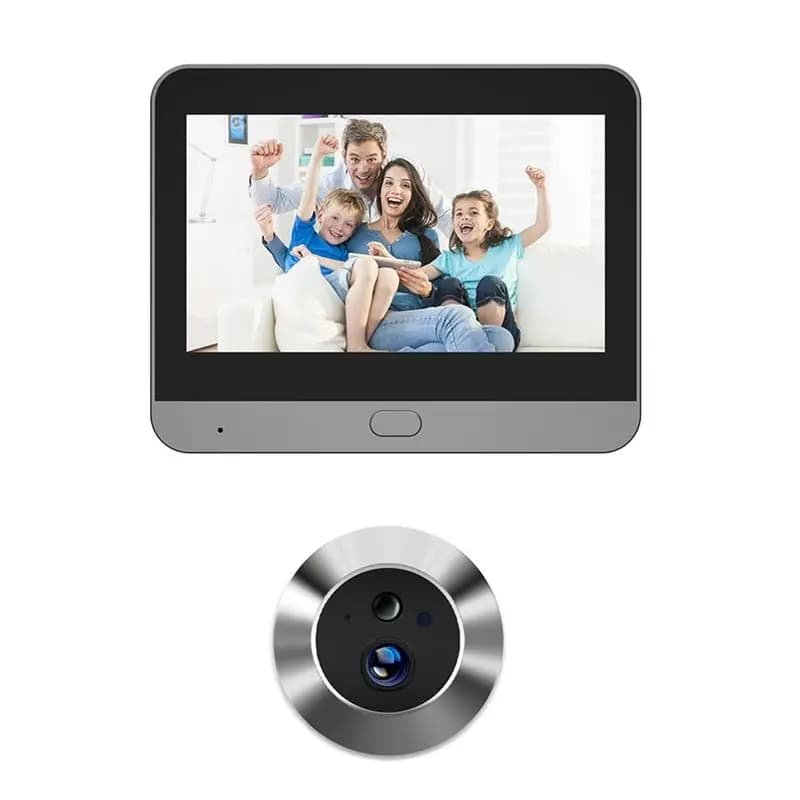 BHTS-Smart Tuya Telecamera per Porta WiFi 2.4G 3MP con Rilevamento Automatico, Spioncino Digitale Wireless per Casa