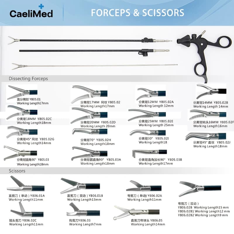 OEM/ODM Factory Direct Reusable Laparoscopic Forceps & Scissors, Detachable Kit Compatible with STORZ for Endoscopic Practice
