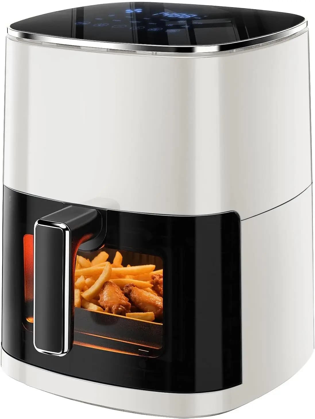 Friggitrice ad Aria - Friggitrice ad Aria Digitale da 6,34 QT con Finestra Visibile, 12 Funzioni Preimpostate, Cestello Antiaderente e Lavabile in Lavastoviglie, 1700W, B