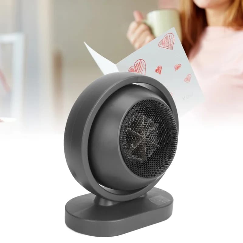 Stufa elettrica portatile ad alta potenza, riscaldamento rapido, piccola stufa da tavolo per la casa, ventilatore personale ad aria calda a risparmio energetico