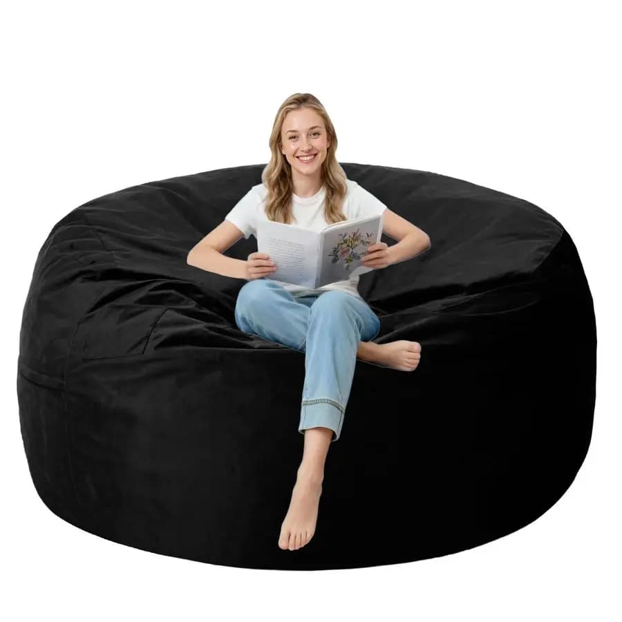 Bean Bag armchair with ultra soft velvet coating, Bean Bag sofa with memory foam, large Bean Bag armchairs, relaxation sofa for dormitory.