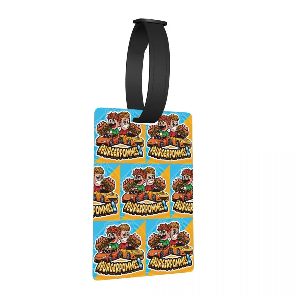Etichette per Bagagli LukasBS Burgerpommes ICrimax, Accessori per Valigie, Etichette per Bagaglio da Viaggio, Porta Etichette con Nome e Indirizzo