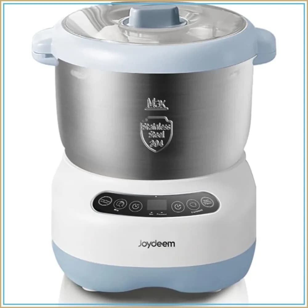Electric Dough Maker with Ferment Function, Microcomputer Timing, 7.4Qt, 304 Stainless Steel
