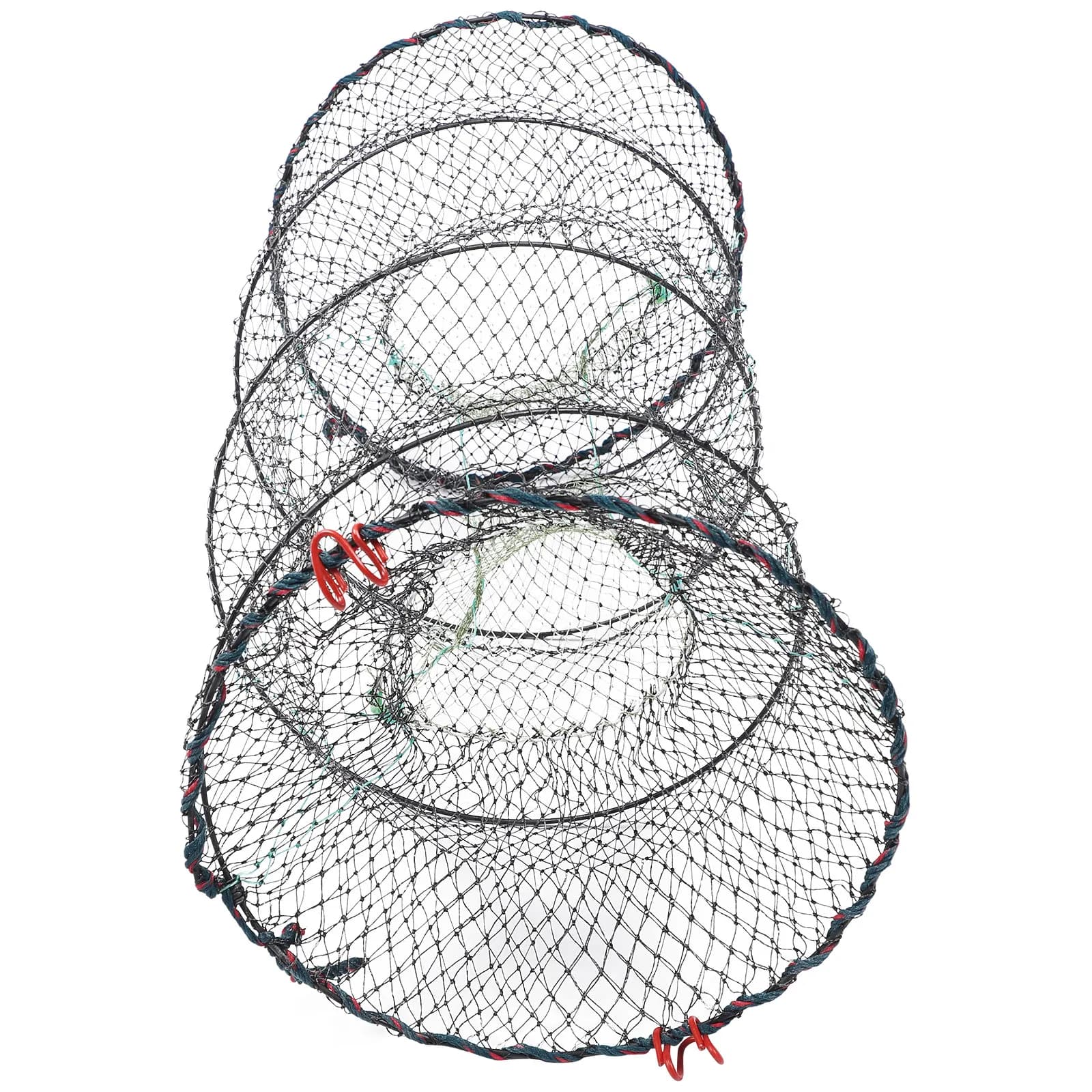 1Pcs Foldable Round Spring Fishing Trap Net Easy Use Portable Shrimp Crab Crawfish Lobster Catch Freshwater Saltwater Mesh