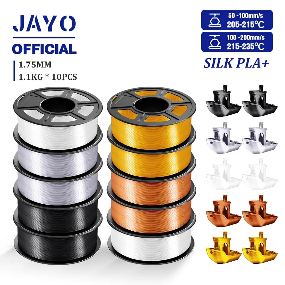 JAYO 10 SETA PLA Rolls + 3D Filament 1.75mm SETA PLA Rainbow 3D Printer Filament FDM SETA Double and Triple 3D Printing Materials