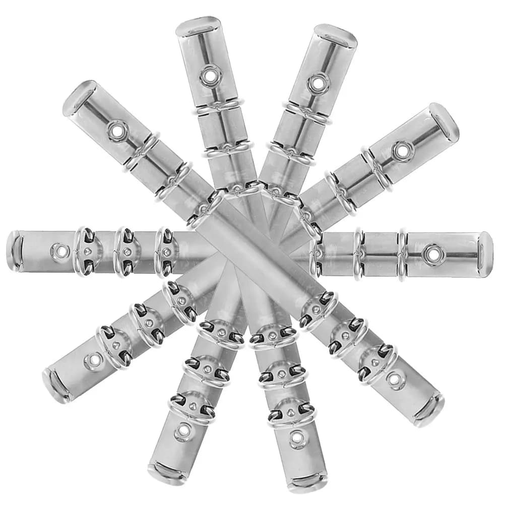 5 Pezzi Anelli Metallici Professionali per Raccoglitori, Meccanismo a 6 Anelli Rotondi per Raccoglitori a Fogli Mobili, Quaderni Fai-da-te, Diari, Agende, Album Fotografici
