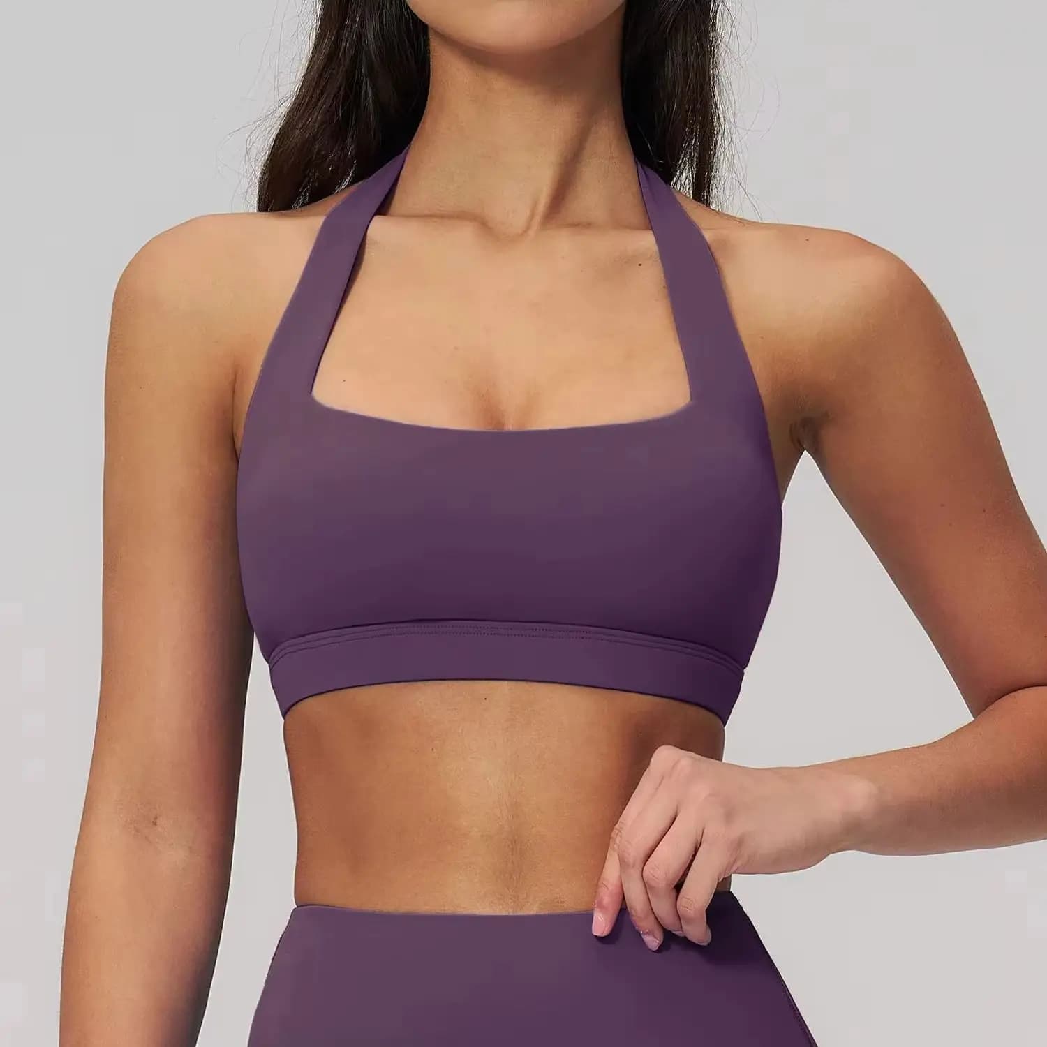 Reggiseno Sportivo Estivo da Donna per Pilates e Yoga, con Collo ad Anello, Intimo Sportivo da Palestra, Antiurto, Traspirante e ad Asciugatura Rapida