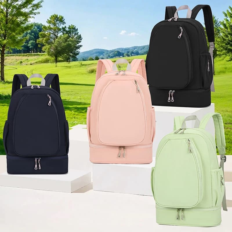 Zaino da palestra per fitness all'aperto Borsa da allenamento per racchette da tennis per badminton Borsa da yoga tascabile per scarpe asciutte e bagnate Zaino grande per studenti