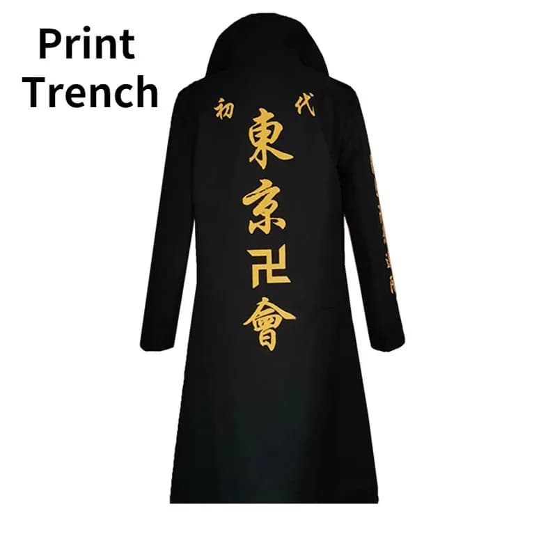 Anime Revengers Manjiro Sano Costume Cosplay Mikey Ricamo Uniforme Parrucca Tokyo Manji Gang Trench Festa di Halloween M AM2b;4.f'7;j