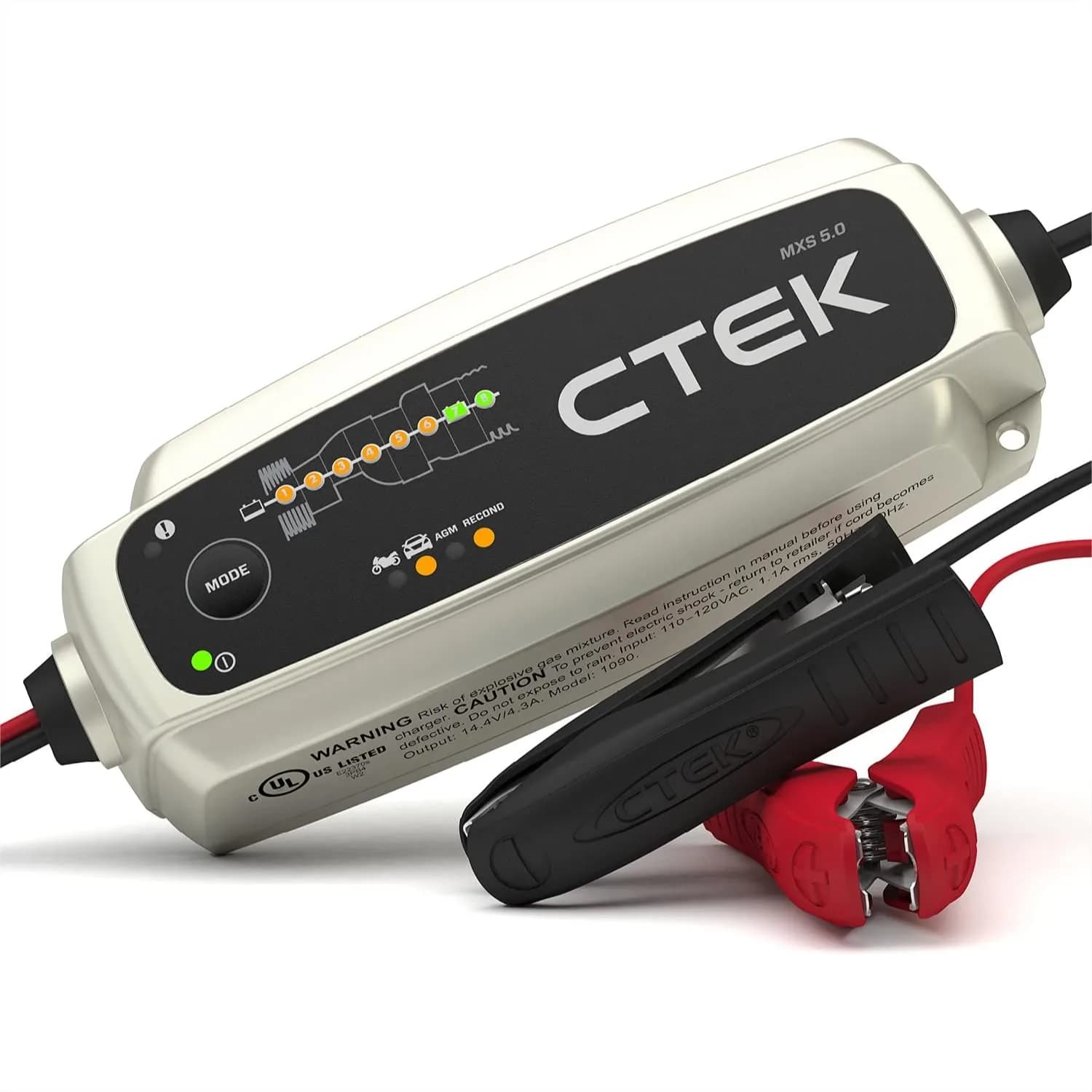 Fully Automatic 12V Battery Charger and Maintainer 4.3A for Car, Motorcycle, RV with Reconditioning