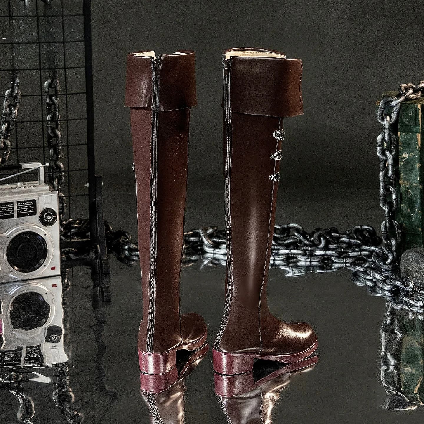 Arknights Exusiai Wing-Seeking Song Cosplay Shoes knee-high boots Roleplay Shoes Suitable For Halloween and Christmas For Women